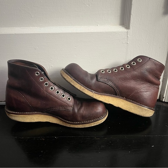 Ladies Red Wing Brown Round Toe Boots - Picture 5 of 6